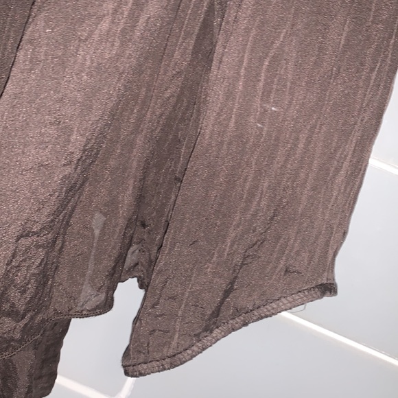 Dark Brown Carla Conti Italian Silk Blouse - Picture 8 of 14